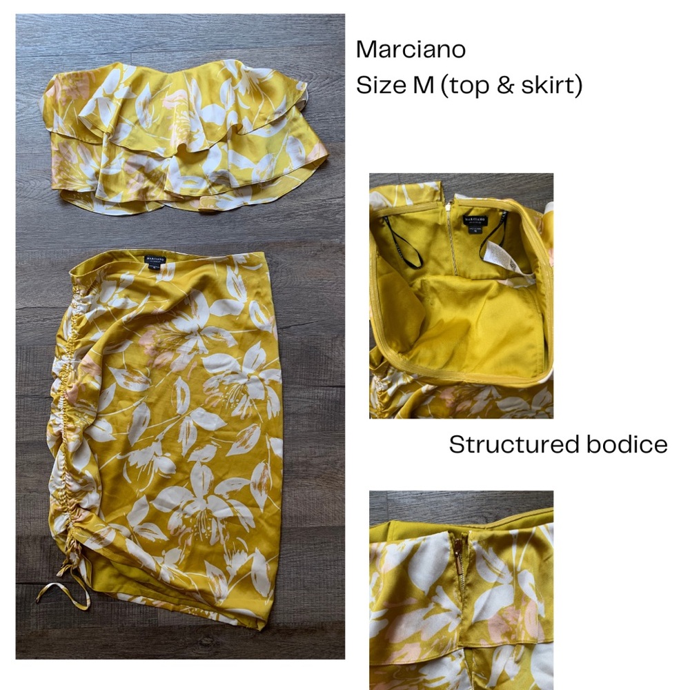 Marciano Yellow and White Floral Set